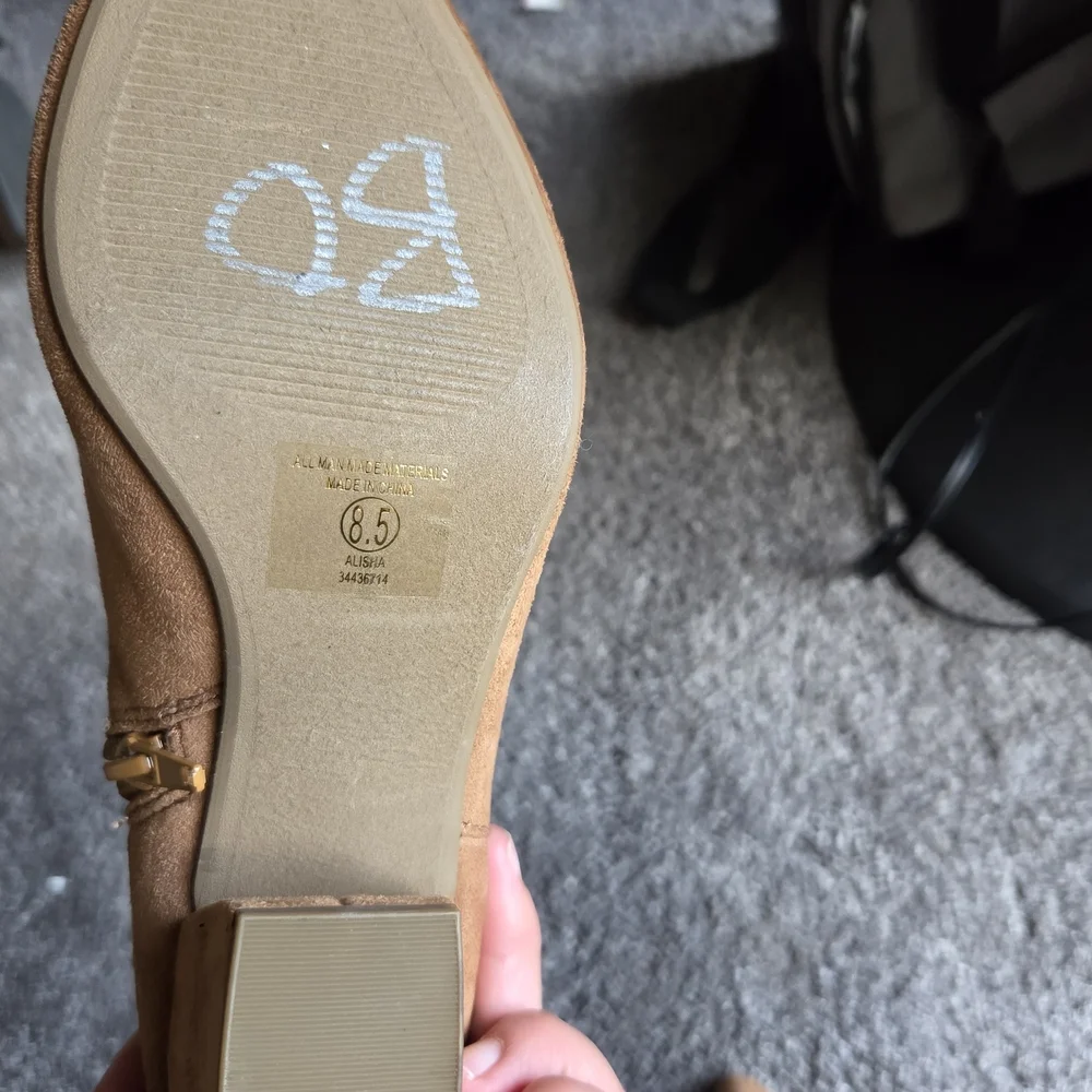 Soda Tan Suede Ankle Booties - Picture 4 of 6